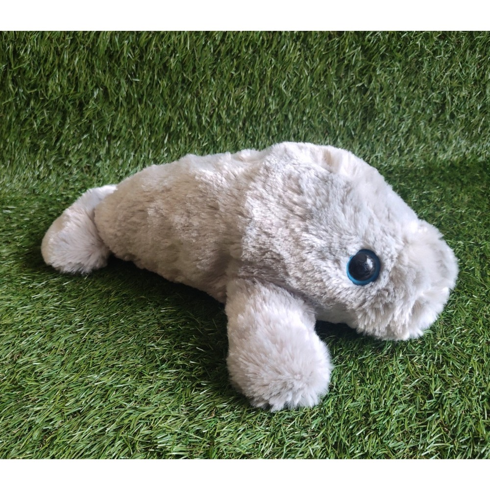 Fiesta Toys Big Eye Molly the Manatee 13 inch Plush Stuffed Animal Toy Gray